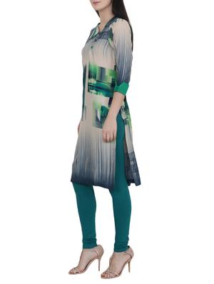 beige rayon straight kurta - 14762279 - Standard Image - 2