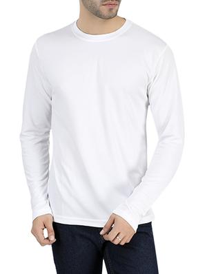 white polyester t-shirt - 14762284 - Standard Image - 1