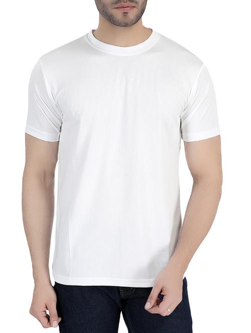 white polyester t-shirt - 14762285 - Standard Image - 1