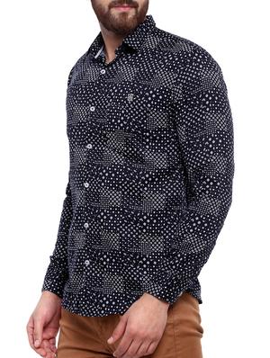blue cotton casual shirt - 14763267 - Standard Image - 2