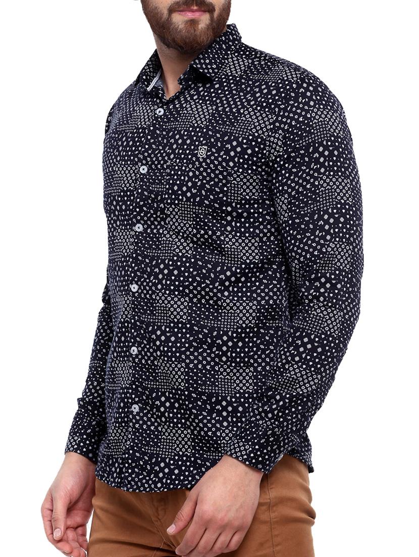 blue cotton casual shirt - 14763267 - Zoom Image - 2