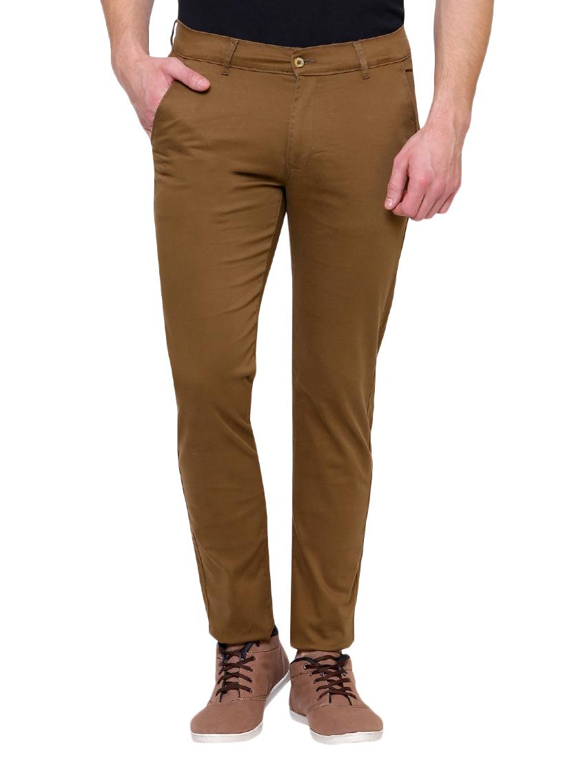 brown cotton chinos casual trouser - 14764772 - Zoom Image - 1