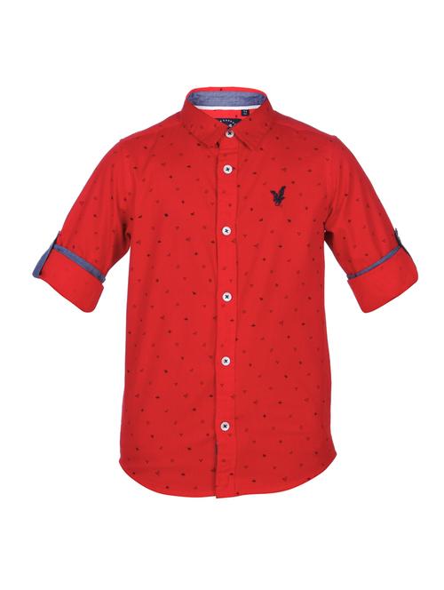 roll up sleeved quirky print shirt - 14766596 - Standard Image - 1