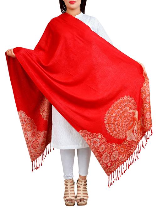 red viscose shawl - 14767143 - Standard Image - 1