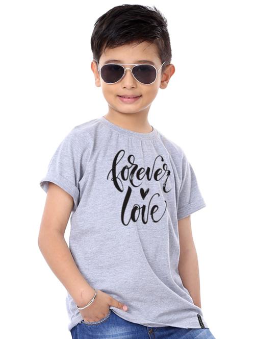 grey cotton blend tshirt - 14768210 - Very Small Image - 1