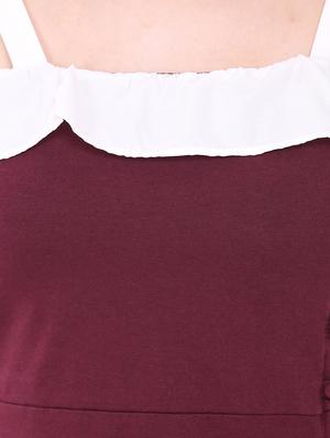 contrasting detail buttoned dress - 14768993 - Standard Image - 5