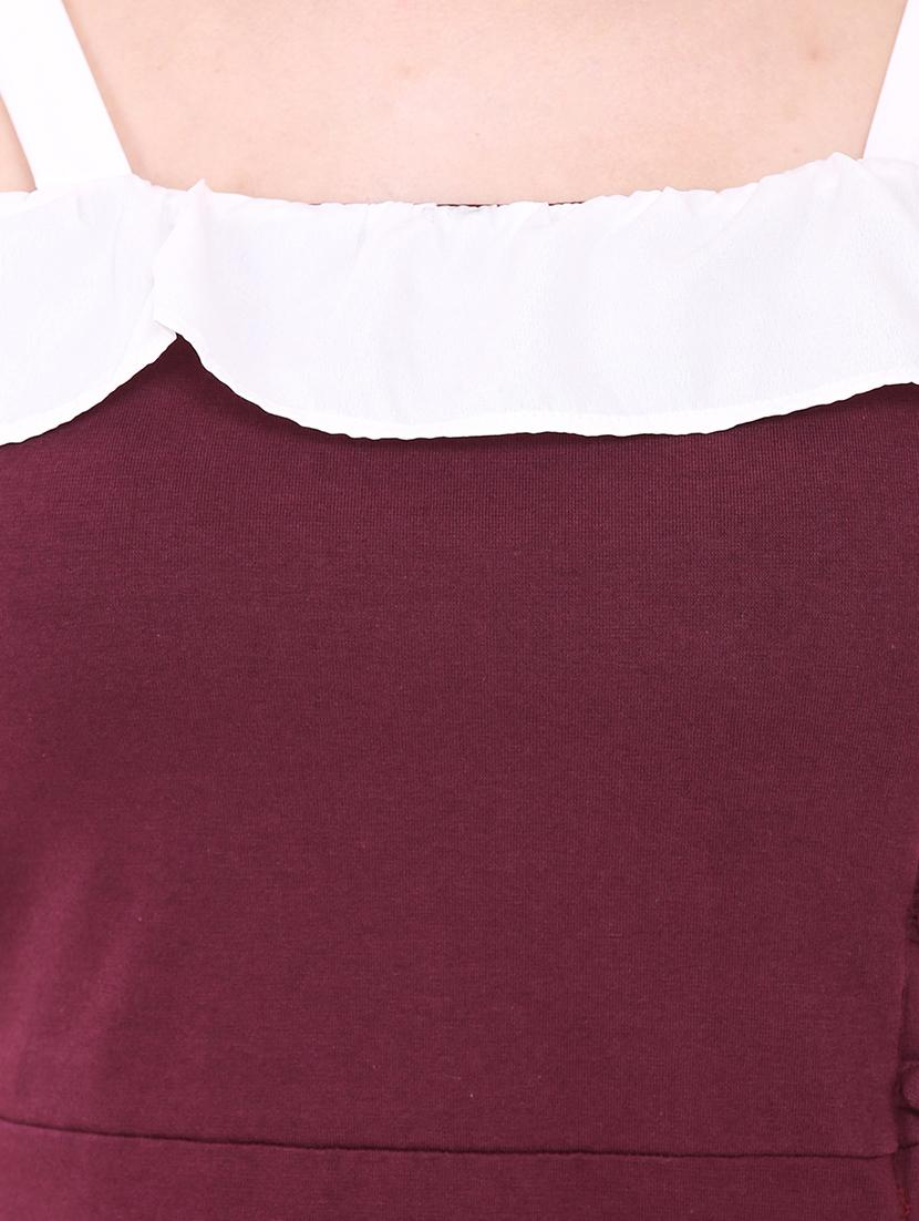 contrasting detail buttoned dress - 14768993 - Zoom Image - 5