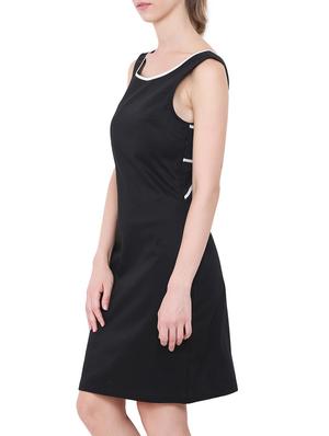 contrast binding cutout back dress - 14769007 - Standard Image - 3