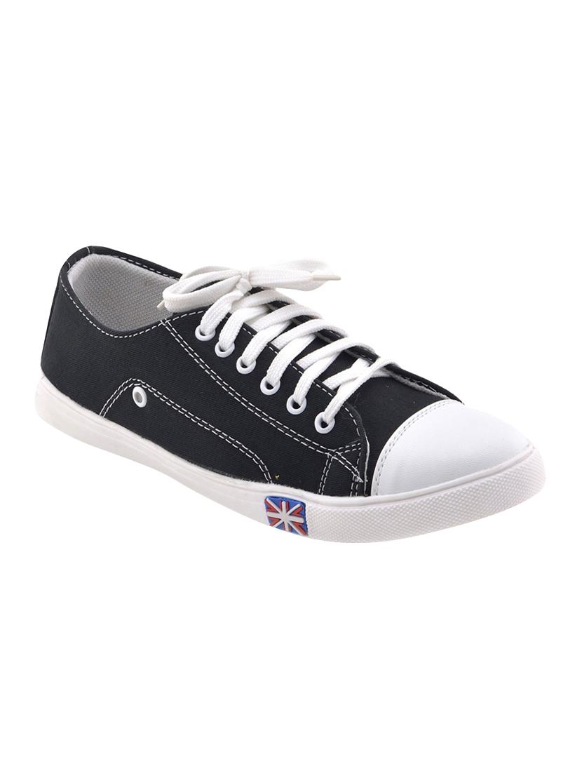 black canvas lace up sneaker - 14769412 - Zoom Image - 1