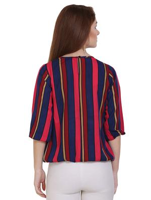 color blocked blouson top - 14769463 - Standard Image - 3