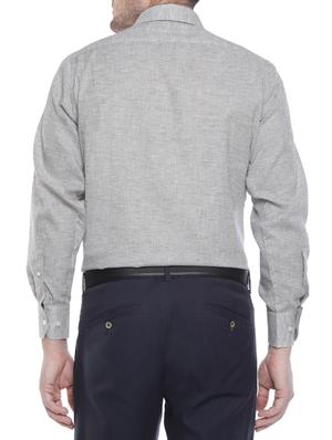 grey cotton formal shirt - 14769649 - Standard Image - 3
