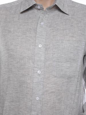 grey cotton formal shirt - 14769649 - Standard Image - 4