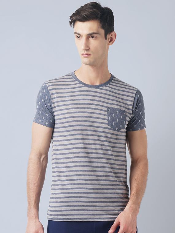 grey cotton pocket t-shirt - 14770021 - Zoom Image - 1