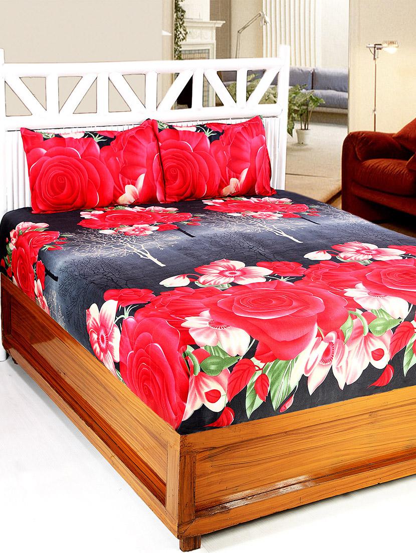 Cotton Printed Double bedsheet with 2 Pillow Covers - 14772543 - Zoom Image - 1