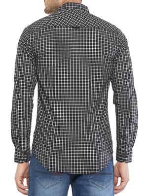 black cotton casual shirt - 14772621 - Standard Image - 3