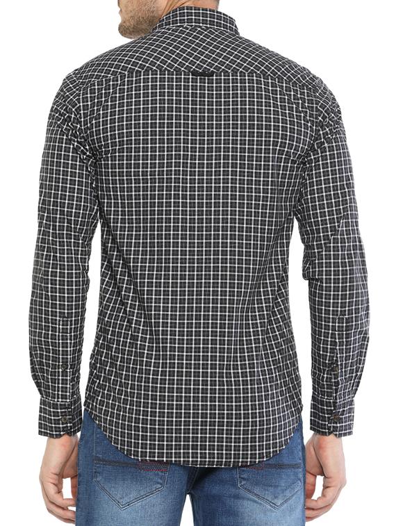 black cotton casual shirt - 14772621 - Zoom Image - 3