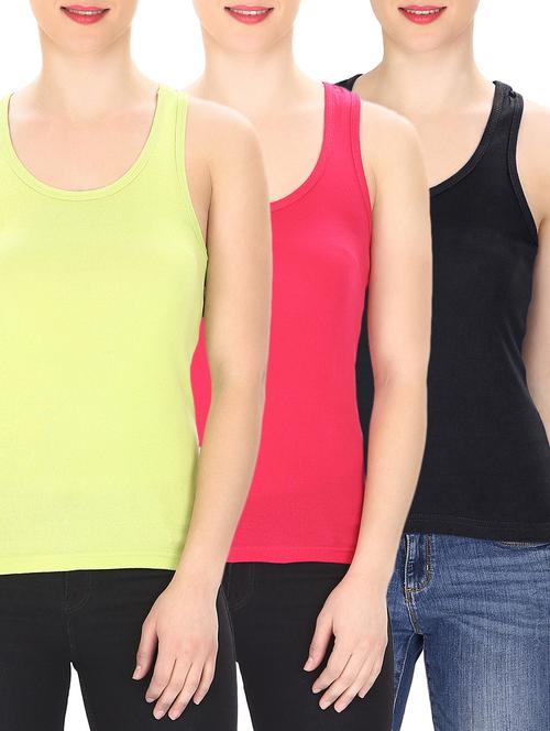 set of 3 multi colored tank tee - 14774802 - Standard Image - 1