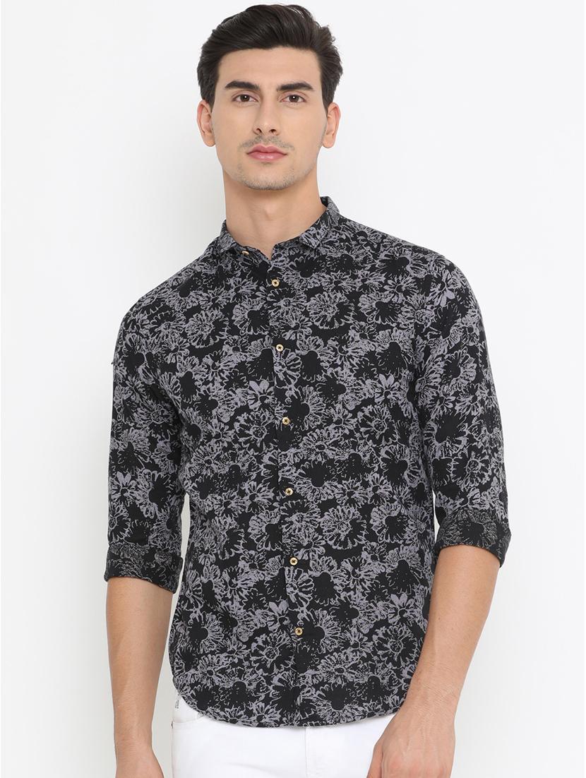 black cotton casual shirt - 14775274 - Zoom Image - 1