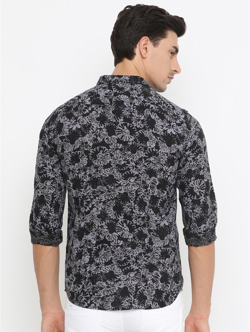 black cotton casual shirt - 14775274 - Zoom Image - 3