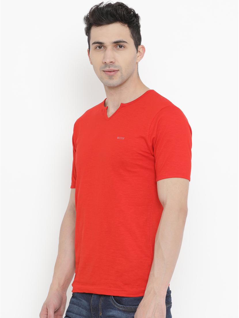 red cotton t-shirt - 14775313 - Zoom Image - 2