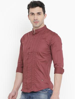 red cotton casual shirt - 14775335 - Standard Image - 2