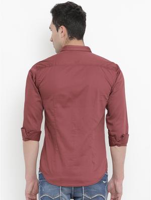 red cotton casual shirt - 14775335 - Standard Image - 3