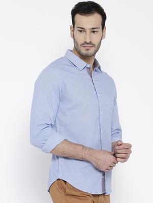 light blue cotton casual shirt - 14775443 - Standard Image - 2
