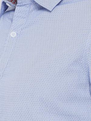 light blue cotton casual shirt - 14775443 - Standard Image - 4