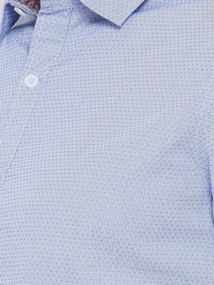 light blue cotton casual shirt - 14775443 - Zoom Image - 4