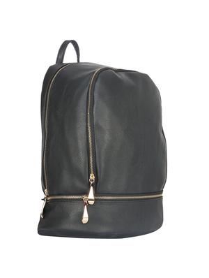 black leatherette fashion backpack - 14777043 - Standard Image - 4