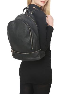 black leatherette fashion backpack - 14777043 - Standard Image - 5