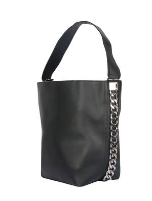 black leatherette regular handbag - 14777063 - Standard Image - 4