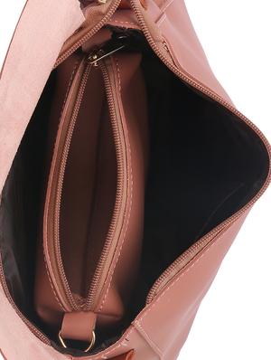 pink leatherette regular handbag - 14777113 - Standard Image - 3