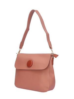 pink leatherette regular handbag - 14777113 - Standard Image - 4