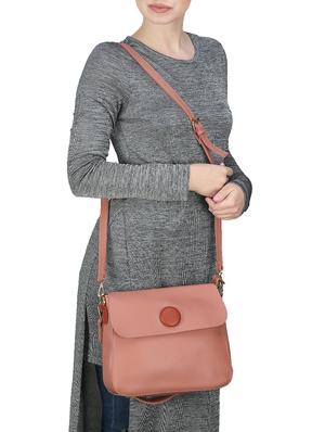pink leatherette regular handbag - 14777113 - Standard Image - 5