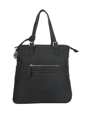 black leatherette regular handbag - 14777149 - Standard Image - 2
