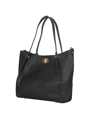 black leatherette handbag - 14777153 - Standard Image - 2