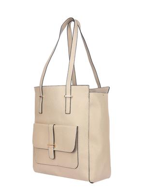 beige leatherette handbag - 14777163 - Standard Image - 4