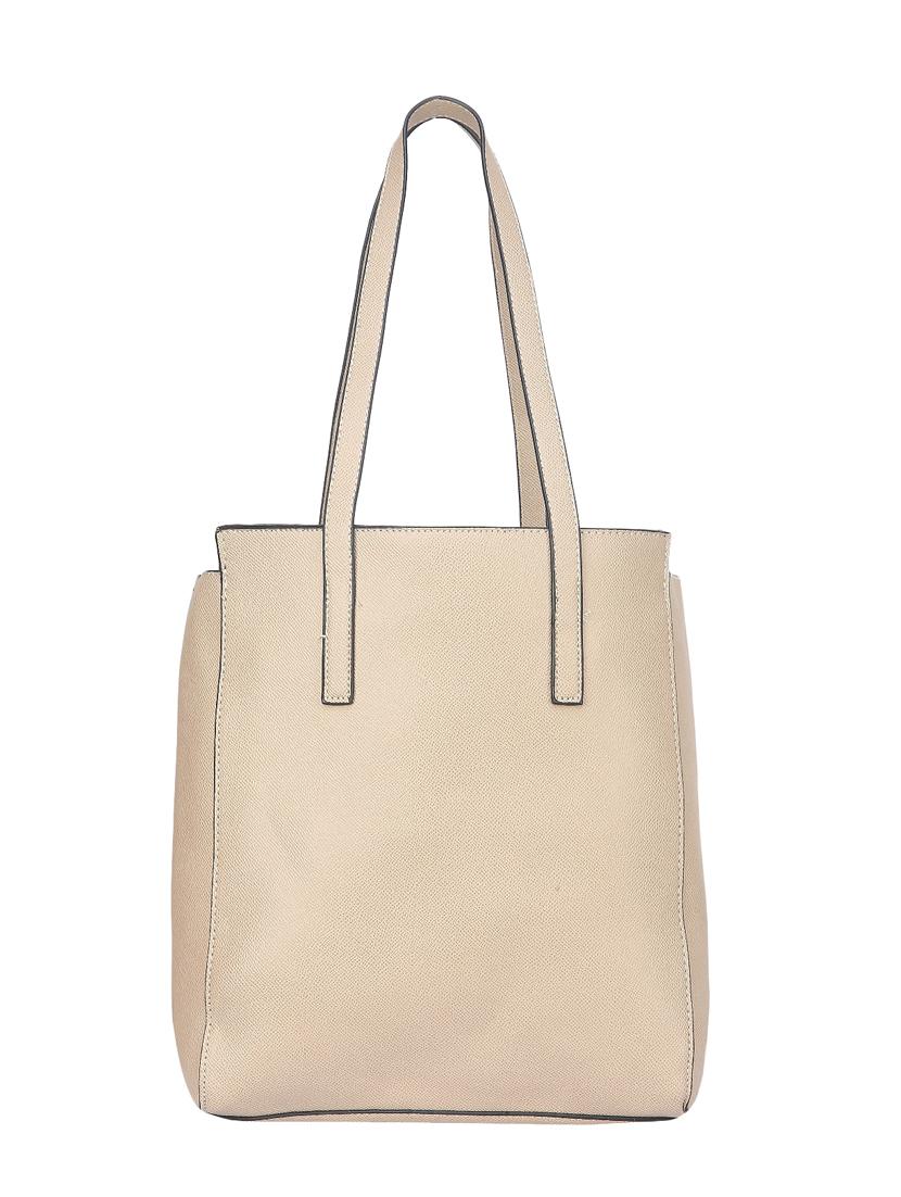 beige leatherette handbag - 14777163 - Zoom Image - 2