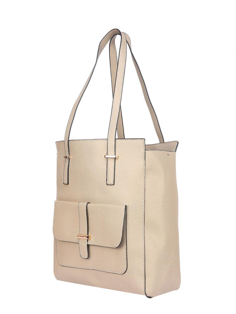 beige leatherette handbag - 14777163 - Zoom Image - 4