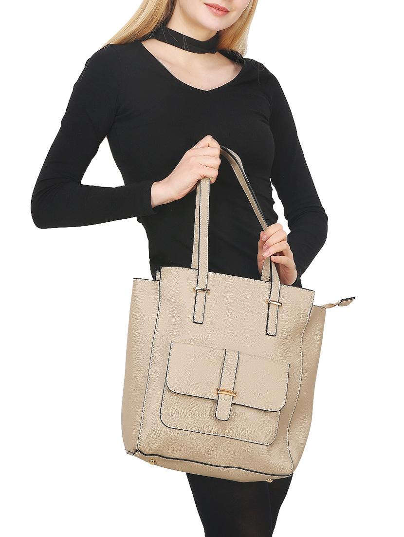 beige leatherette handbag - 14777163 - Zoom Image - 5