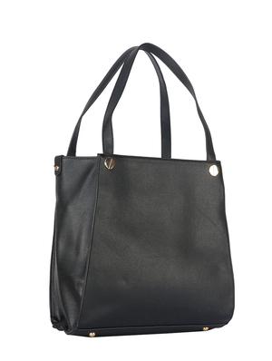 black leatherette regular handbag - 14777188 - Standard Image - 4