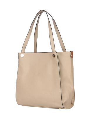beige leatherette regular handbag - 14777190 - Standard Image - 4