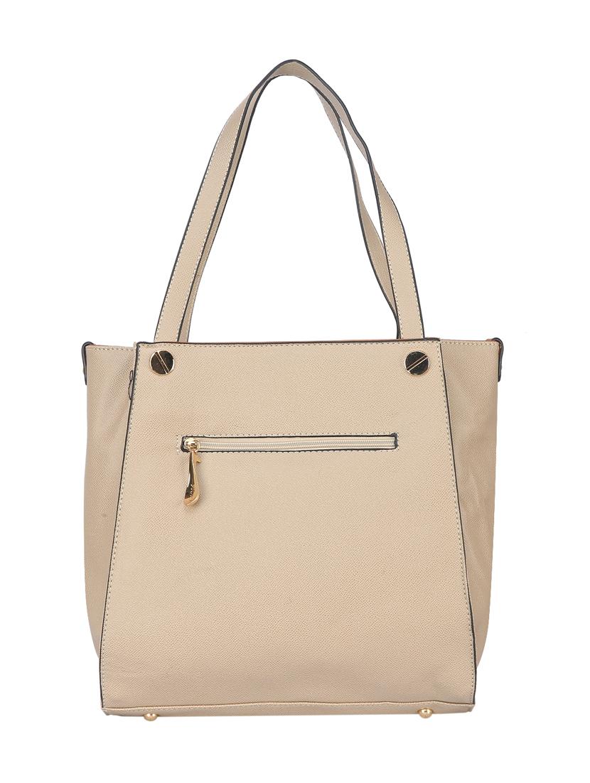 beige leatherette regular handbag - 14777190 - Zoom Image - 2