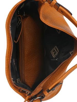 brown leatherette handbag - 14777223 - Standard Image - 3