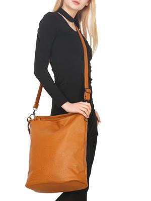 brown leatherette handbag - 14777223 - Standard Image - 5