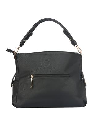black leatherette regular handbag - 14777227 - Standard Image - 2