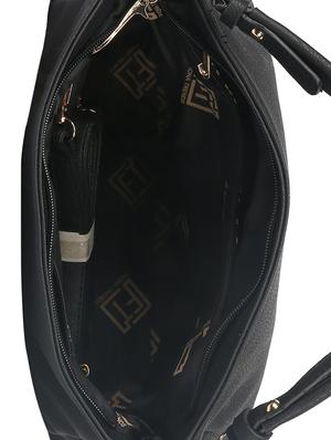 black leatherette regular handbag - 14777227 - Standard Image - 3