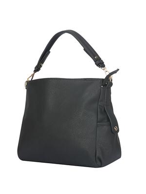 black leatherette regular handbag - 14777227 - Standard Image - 4
