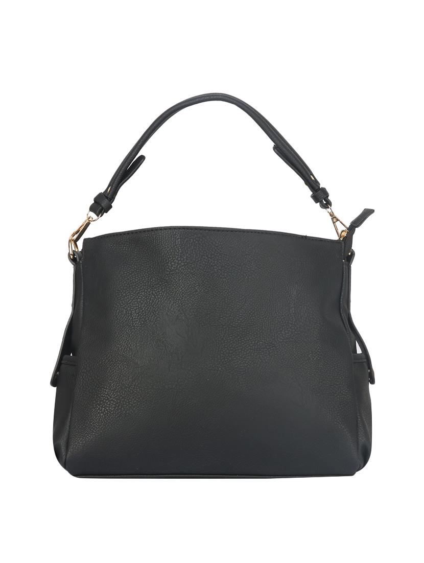 black leatherette regular handbag - 14777227 - Zoom Image - 1